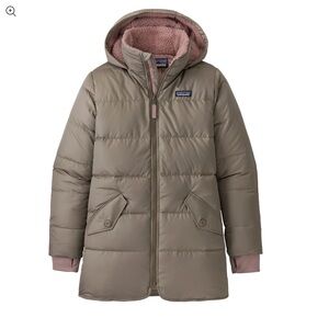 Patagonia Girls Down Parka size XXL - pinkish goldish color way